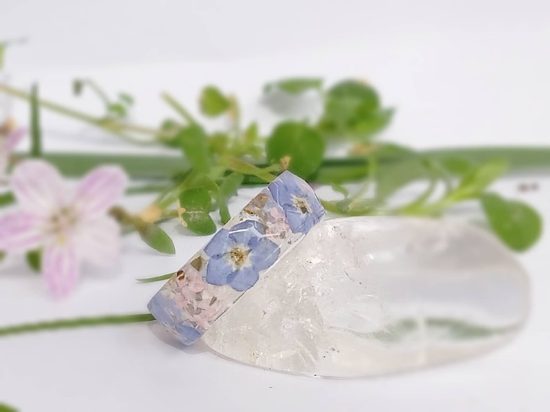 Ring / Flower Resin Ring / Floral Ring / Pink Etsy