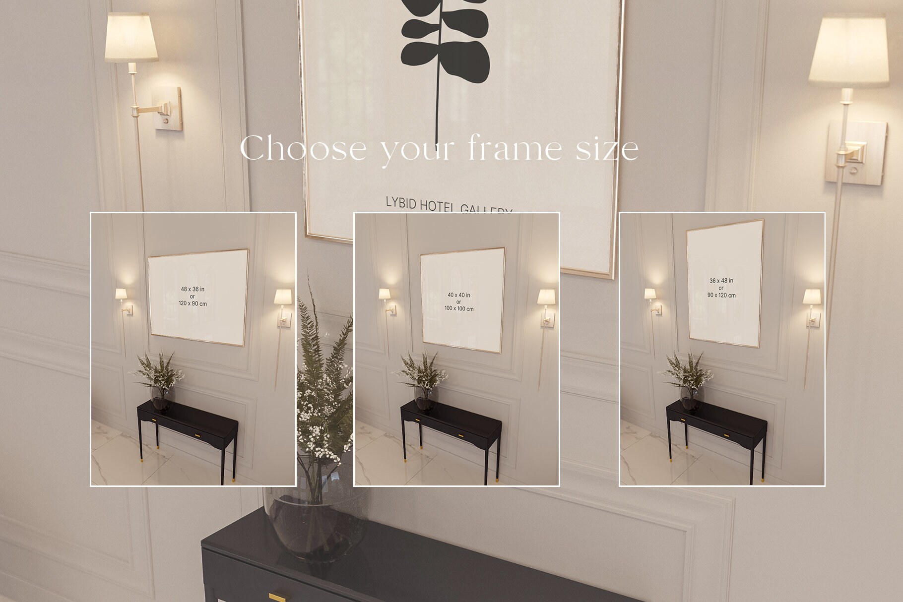 Hotel Frame Mockup Set, Premium Poster Display, Metal Frame, Wall Art ...