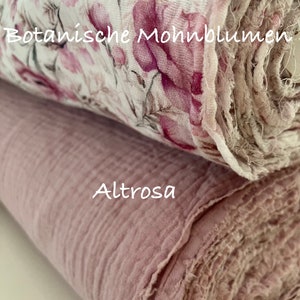 Muslin fabric-OEKO-TEX® STANDARD 100 Muslin sold by the meter-Muslin fabric-Double gauze(135 cm width, weight 130 grams/m2)