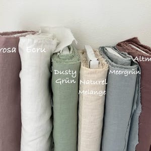 Fine linen fabric – 100% linen (stone washed), 135 cm wide, 165 g/m². For clothing, tablecloths, and decoration. Breathable, sustainable, and easy to care for. image 1