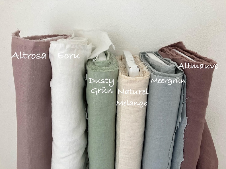 Fine linen fabric – 100% linen (stone washed), 135 cm wide, 165 g/m². For clothing, tablecloths, and decoration. Breathable, sustainable, and easy to care for. image 1