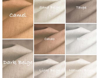 100% washed linen by the meter (145 cm width, weight 240 grams/m²) / washed linen pure