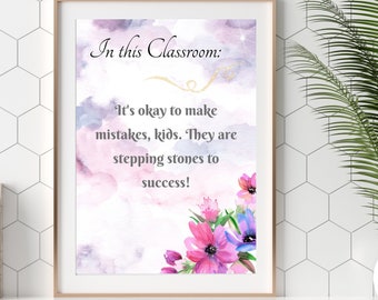 In This Classroom Poster: Teacher Back To School Decor