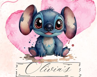 Stitch Birthday Invitation: Editable Canva Party Invite