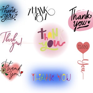 Thank you png, thank you svg,Thank you Svg Bundle, Thank you cards, Thank you stickers, Thank you gifts, Thank you Clipart