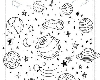 Solar System Worksheets for Kids (Digital Download)