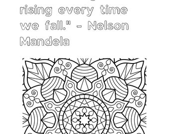 Relaxing Coloring Pages for Adults, with  positive quotes!