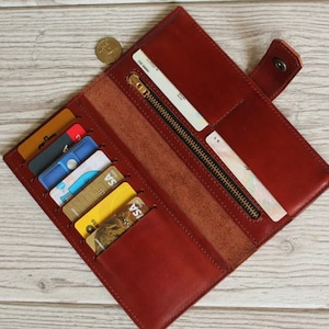 Wallet for women Leather wallet woman Personalized Zipper wallet Wristlet Woman leather Wallet