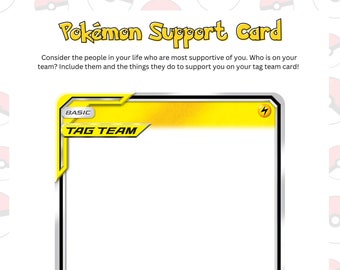 SEL Support Systems Pokmon Card Worksheet - Etsy