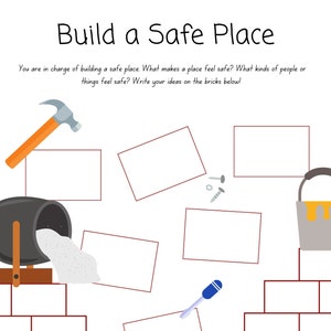 Build a Safe Place SEL Therapy/Classroom Worksheet