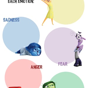 Inside Out Emotional Regulation Worksheet