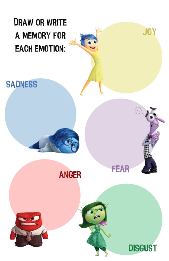 Inside out emotional regulation worksheet