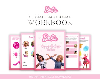 Barbie SEL Therapy Coping Strategy Toolbox Workbook
