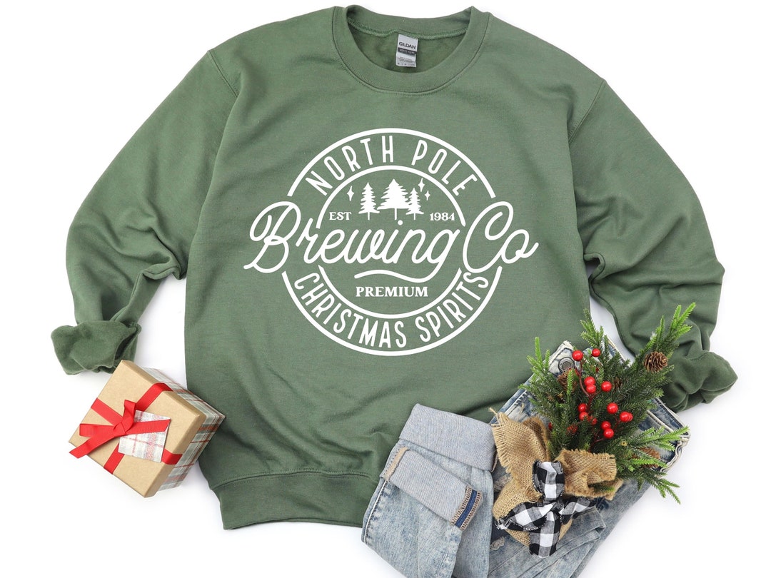 North Pole Brewing Co Sweatshirt, Christmas Sweatshirt, Premium