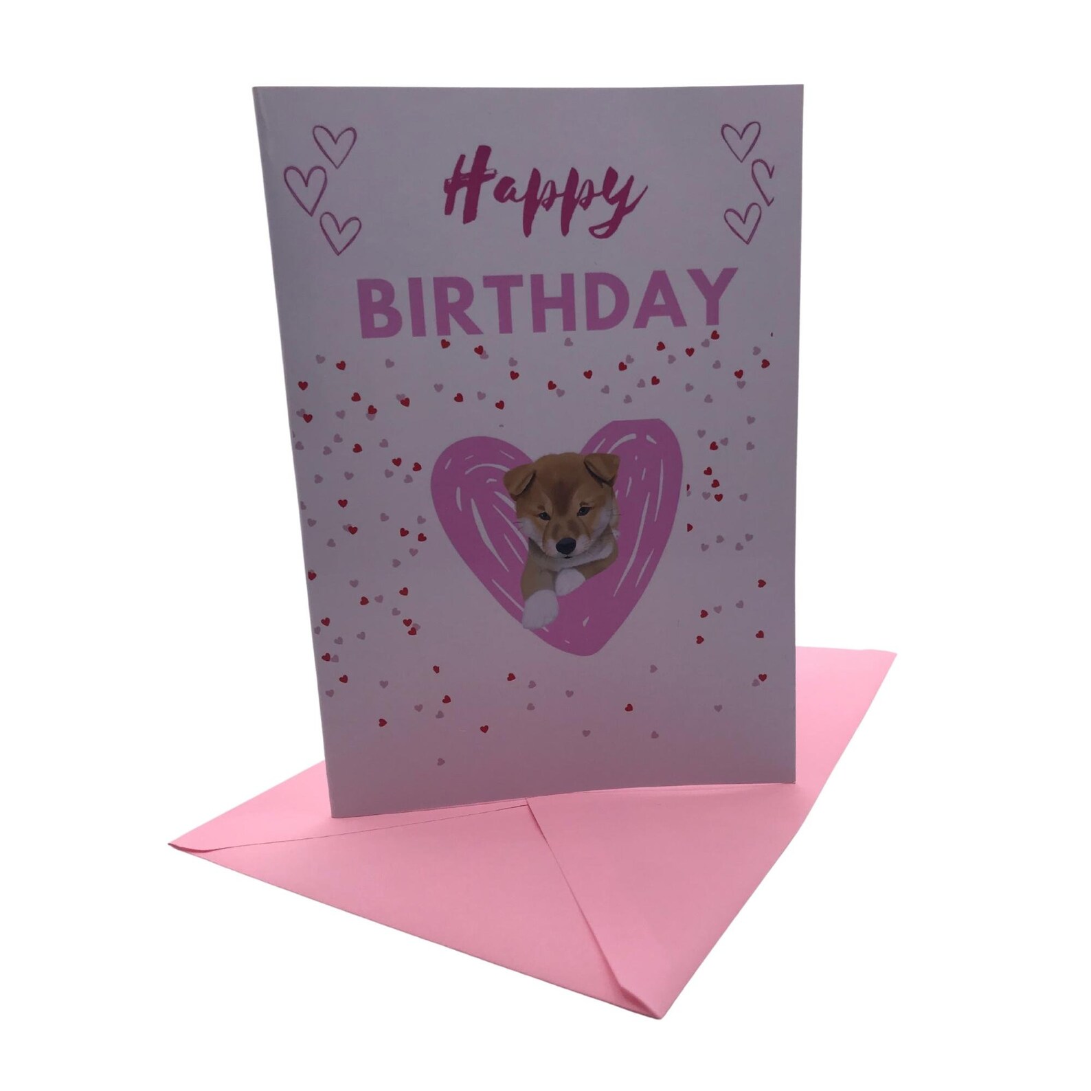 Printable Kawaii Birthday Card Cute Birthday Card Shiba Inu Etsy