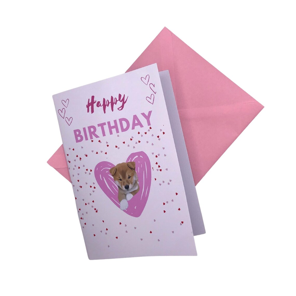 Printable Kawaii Birthday Card Cute Birthday Card Shiba Inu Etsy