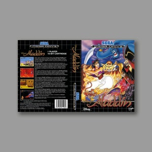 Ersatzcover – Aladdin (PAL-Version) – Reproduktion des Sega Megadrive Classic Game Cover – hochwertiger Druck