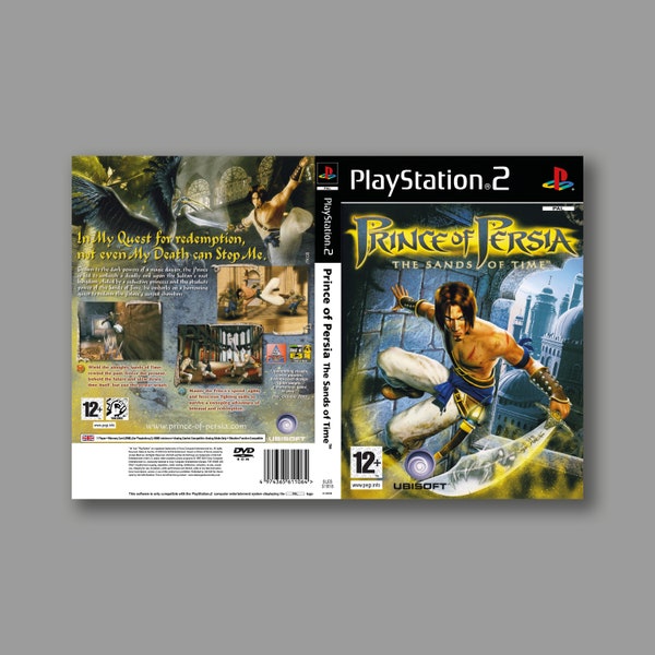 Replacement Cover - Prince Of Persia The Sands Of Time (PAL UK Version) - Playstation 2 Classic Reproduction Game Cover - High Quality Print