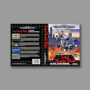 Ersatzcover – Super Thunder Blade (PAL-Version) – SEGA Megadrive – individuelles Ersatz-Spielecover – hochwertiger Druck
