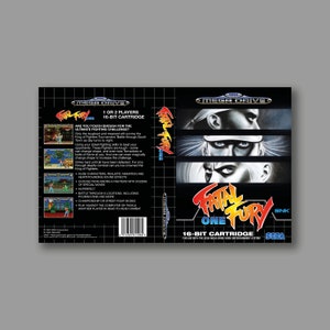 Ersatzcover – Fatal Fury One (PAL Hack-Version) – SEGA Megadrive Custom Game Cover – hochwertiger Druck