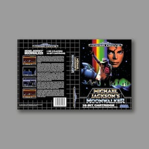 Funda de repuesto - MoonWalker de Michael Jackson (versión PAL) - Funda de repuesto para juego clásico de Sega Megadrive - Impresión de alta calidad