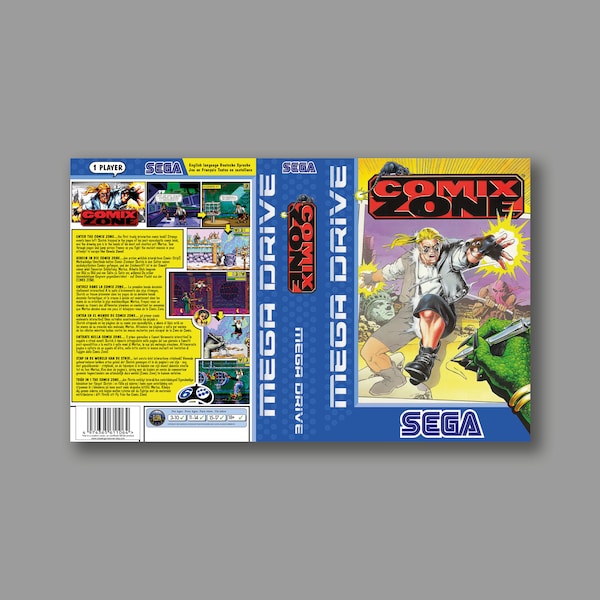 Replacement Cover - Comix Zone (PAL Version) - Sega Megadrive Classic Reproduction Game Cover - High Quality Print