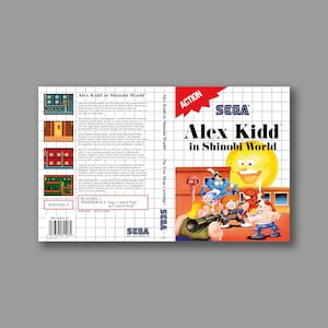 Zamienna okładka - Alex Kidd w Shinobi World - SEGA Master System Classic Reproduction Game Cover - Wysokiej jakości nadruk