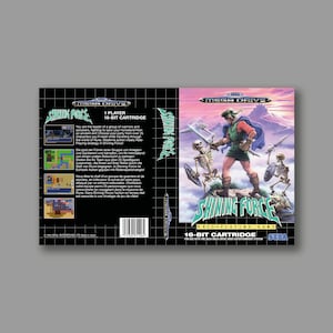 Ersatzcover – Shining Force (PAL-Version) – Reproduktion des SEGA Megadrive Classic Game Cover – hochwertiger Druck