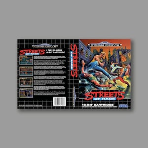 Ersatzcover – Streets Of Rage (PAL-Version) – Sega Megadrive Classic Game Cover – Hochwertiger Druck