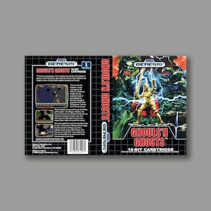 Ersatzcover – Ghouls N' Ghosts (US-Version) – Sega Genesis Classic Game Cover – hochwertiger Druck