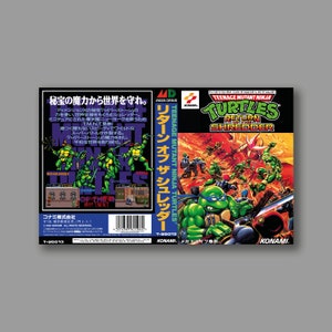 Ersatzcover – Teenage Mutant Ninja Turtles (japanische Version) – Sega Megadrive Classic Reproduktions-Spielcover – hochwertiger Druck