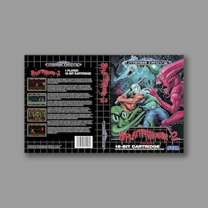 Ersatzhülle – Splatterhouse 2 – Sega Megadrive Classic Reproduktions-Spielhülle – Hochwertiger Druck