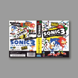 Cubierta de reemplazo - Sonic The Hedgehog 3 (versión japonesa) - Cubierta del juego de reproducción clásica de Sega Megadrive - Impresión de alta calidad