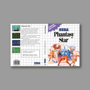 Ersatzcover – Phantasy Star (PAL-Version) – SEGA Master System Classic Reproduktions-Spielcover – hochwertiger Druck