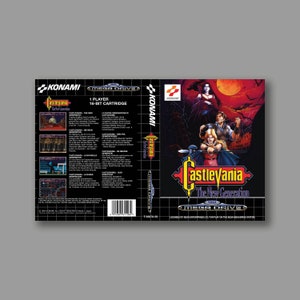 Carátula de repuesto - Castlevania New Generation (versión PAL) - Carátula de juego de reproducción clásica de SEGA Megadrive - Impresión de alta calidad