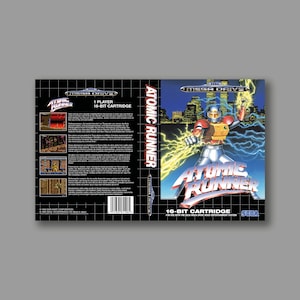 Carátula de repuesto - Atomic Runner (versión PAL) - Reproducción del juego clásico de Sega Megadrive - Impresión de alta calidad