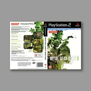 Ersatzcover – Metal Gear Solid 3 (PAL UK-Version) – Playstation 2 Klassisches Reproduktions-Spielcover – Hochwertiger Druck mit 600 DPI