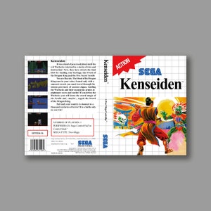 Ersatzcover - Kenseiden - SEGA Master System - Ersatzcover für klassisches Spiel - Hochwertiger Druck