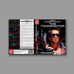 Cubierta de reemplazo - The Terminator (Versión PAL) - Cubierta del juego de reproducción clásica de Sega Megadrive - Impresión de alta calidad
