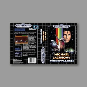 Ersatzcover – Michael Jackson's Moonwalker (US-Version) – Reproduktions-Spielcover für Sega Genesis Classic – hochwertiger Druck