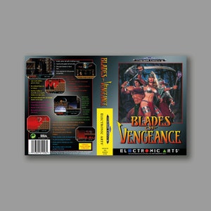 Ersatzcover – Blades Of Vengeance (PAL-Version) – Reproduktions-Spielcover für SEGA Megadrive Classic – hochwertiger Druck
