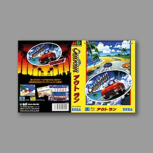 Cubierta de repuesto - Outrun (versión japonesa) - Reproducción de la cubierta del juego clásico de SEGA Megadrive - Impresión de alta calidad