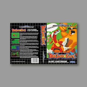 Cubierta de repuesto - ToeJam & Earl (Versión PAL) - Cubierta del juego Sega Megadrive Classic - Impresión de alta calidad