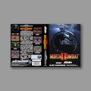 Ersatzcover – Mortal Kombat II (PAL-Version) – Sega Megadrive Classic Reproduktions-Spielcover