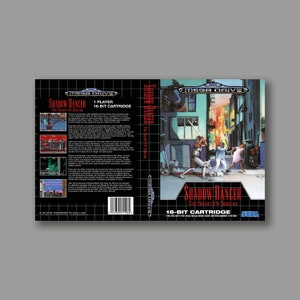 Ersatzcover – Shadow Dancer (PAL-Version) – Sega Megadrive Classic Game Cover – hochwertiger Druck