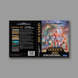 Cubierta de repuesto - Golden Axe (versión PAL) - Reproducción clásica del juego SEGA Megadrive - Impresión de alta calidad