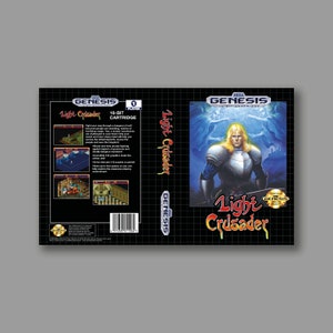Zamienna okładka - Light Crusader - SEGA Genesis Zamienna niestandardowa okładka do gry - Wysokiej jakości nadruk