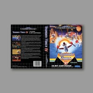 Ersatzcover – Thunder Force IV (PAL-Version) – Sega Megadrive Classic Game Reproduktion Cover – hochwertiger Druck