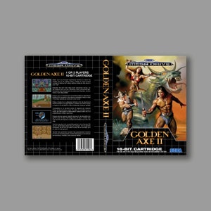 Cubierta de repuesto - Golden Axe II - Reproducción clásica del juego SEGA Megadrive - Impresión de alta calidad