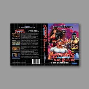 Replacement Cover - Streets Of Rage 2 Plus Ultra  (PAL Hack Version) - SEGA Megadrive Replacement Custom Game Cover - High Quality Print